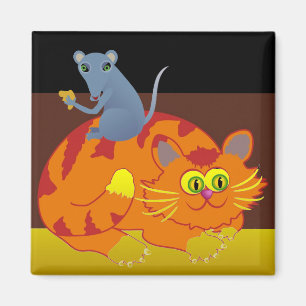 Katt och mus magnet