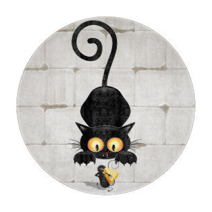 Katt och mus med ost Roligt Tecknade figurer