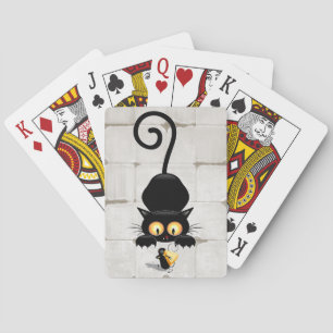 Katt och mus med ost Roligt Tecknade figurer Casinokort