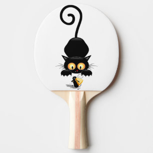 Katt och mus med ost Roligt Tecknade figurer Pingisracket