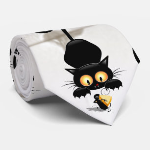 Katt och mus med ost Roligt Tecknade figurer Slips