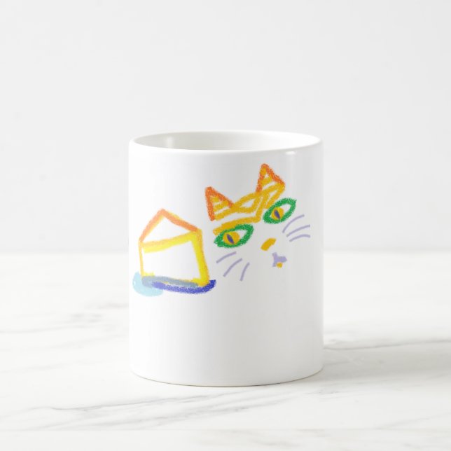 Katt och mus-mugg kaffemugg (Center)