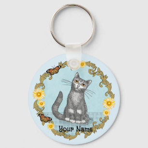 Katt och mus nyckelring