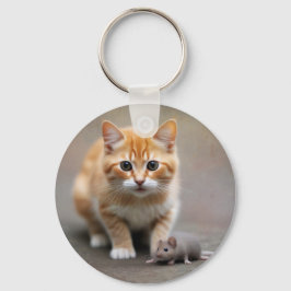 Katt och mus nyckelring