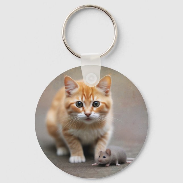 Katt och mus nyckelring (Framsida)