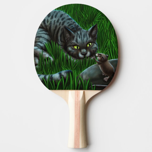 Katt och mus ping pong paddel pingisracket (Framsidan)
