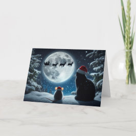 Katt och mus "Tro!" Julkort Helgkort