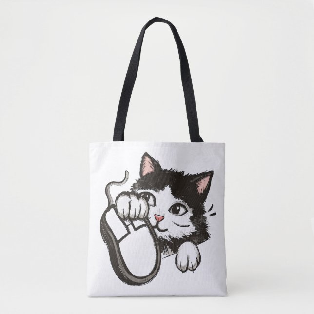 Katt och mus tygkasse (Framsida)