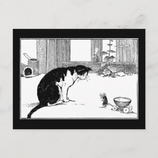 Katt och mus - vykort