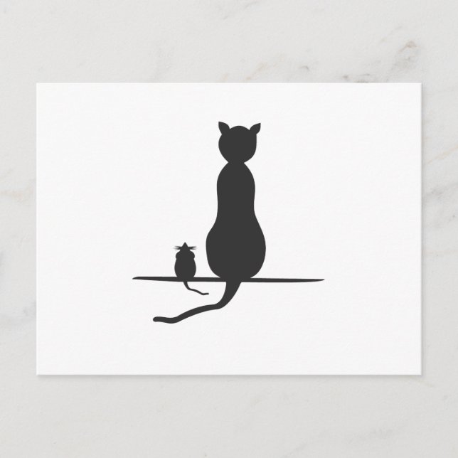 katt och mus vykort (Framsida)
