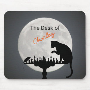 Katt- och muschess, full moon musmatta