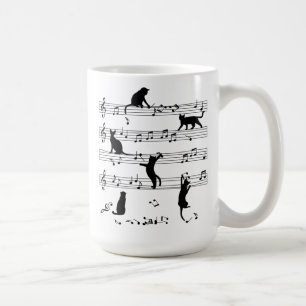 Katt- och musikgåva från Älskare, mattemusik Kaffemugg