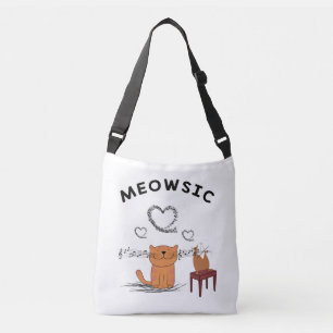 Katt- och musikgåva, katt- och fiolgåva, meowsic axelväska