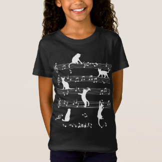 Katt- och musikgåva, kattuppspelningsmusik t shirt