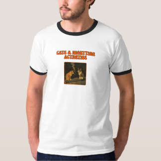 Katt- och Natt-verksamhet - Retro Funny Cat Art T Shirt