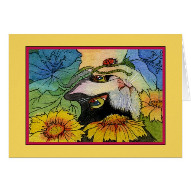 KATT och nyckelpiga OBS Kort (Framsidan Horizontal)