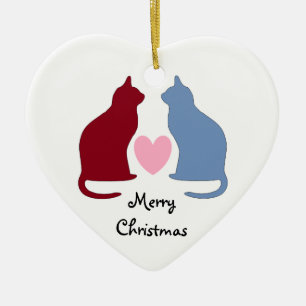 Katt- och örtarter God jul Julgransprydnad Keramik
