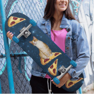 KATT OCH PIZZA I RYMDEN SKATEBOARD SKATEBOARD