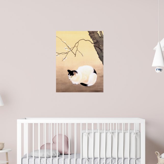 Katt- och plommonBlommar - Hishida Shunso Poster (Barnkammare 2)