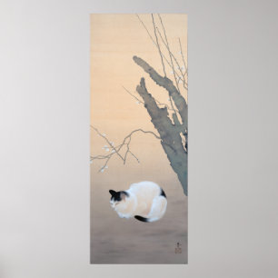 Katt- och plommonblommar poster