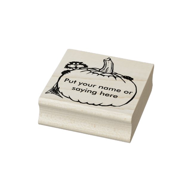 Katt och pumpa 2 illustration art frimärke stämpel (Stämpel)