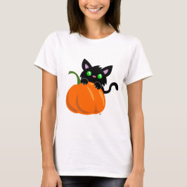 Katt och Pumpkin T-Shirt