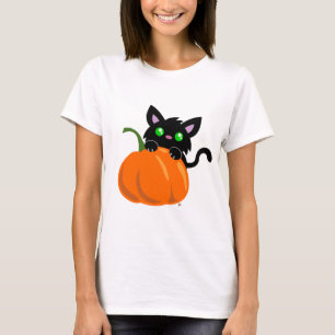 Katt och Pumpkin T-Shirt