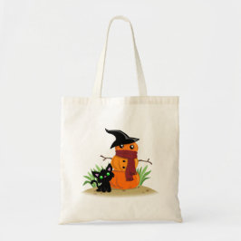 Katt och Pumpkinman Tote Bag Tygkasse