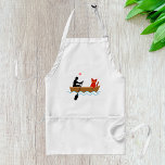 Katt och Rower i Boat Funny Whimsical Djurälskare Förkläde<br><div class="desc">Koka i stil med den här roligten och den vita plattan med en unik illustration av en rower och en säker katt som njuter av en båtresa. Perfekt för kattälskare, botande entusiaster och alla som har snabb design gör den här högkvalitativa plattan till en personlighet i ditt kök, mitt-kvartsmöte eller...</div>