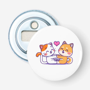 Katt Och Shiba Inu Flasköppnare