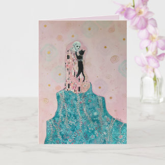 Katt och skelett  kort