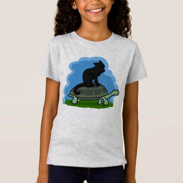 Katt Och Sköldpadda T Shirt (Framsida)