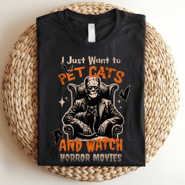 Katt och skräckfilm Movies Fläkt Frankenstein Hall T Shirt