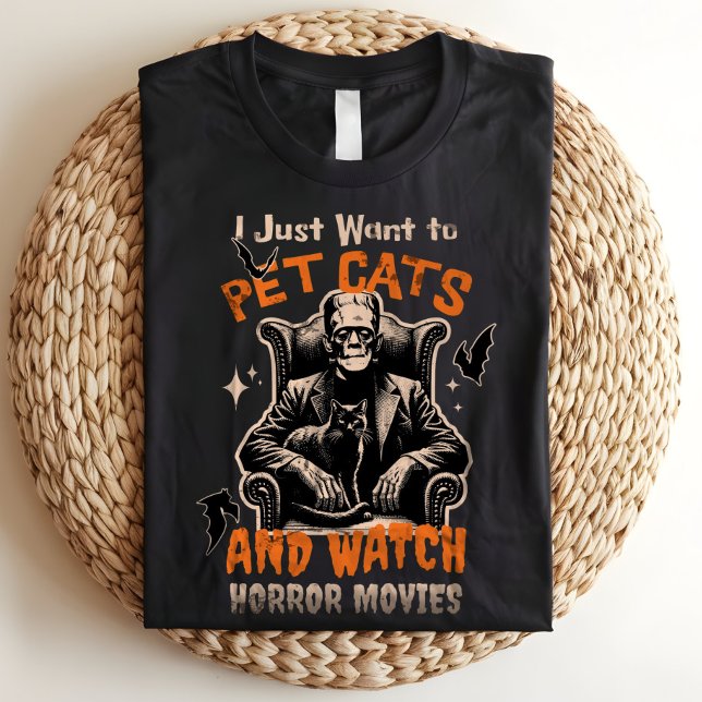 Katt och skräckfilm Movies Fläkt Frankenstein Hall T Shirt (Skapare uppladdad)