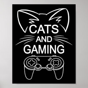 Katt och spelfilm - en lapp-spelfantaster poster
