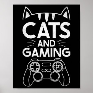 Katt och spelfilm - en lapp-spelfantaster poster