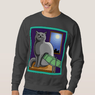 Katt och Steelpan (stålsätta trummar), tröja Sweatshirt