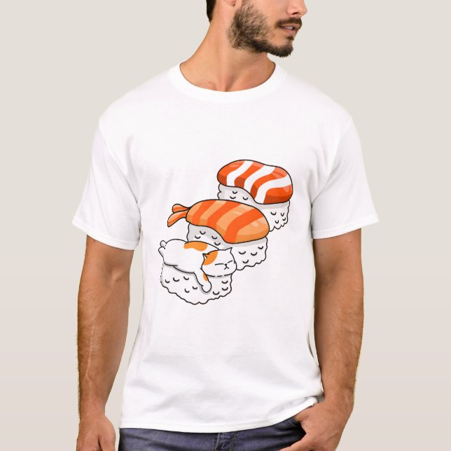 Katt och Sushi T Shirt (Framsida)