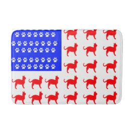 Katt och Tass Flagga Badrumsmatta