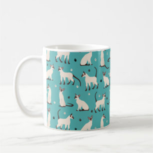 Katt och Tass Teal Blue Kaffemugg