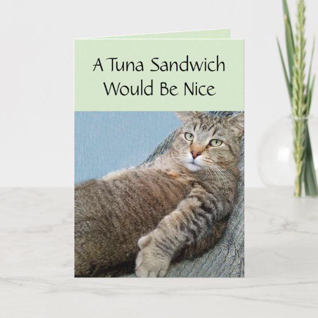 Katt och tonfisksandwich kort (Framsida)