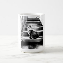 Katt och trappor kaffemugg