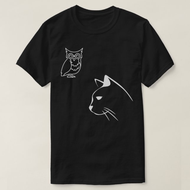 Katt och Uggla 1 T Shirt (Design framsida)