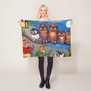Katt och Uggla, Louis Wain Fleecefilt