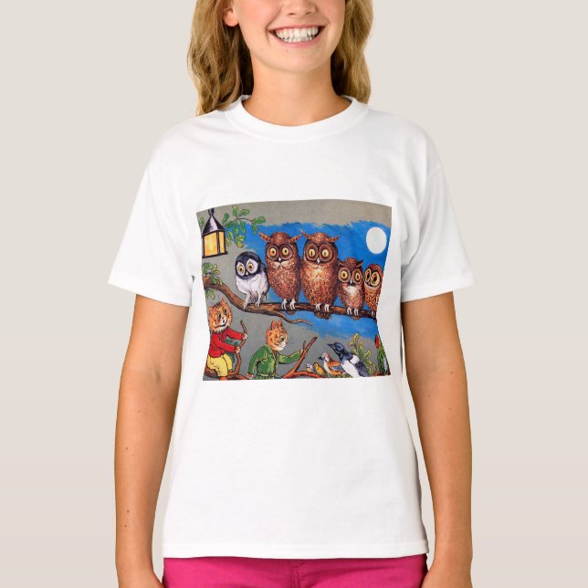Katt och Uggla, Louis Wain T Shirt (Framsida)
