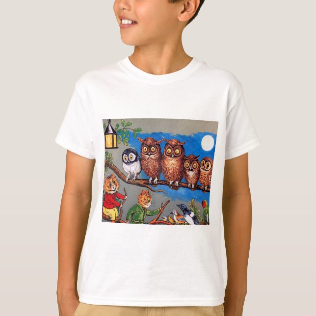 Katt och Uggla, Louis Wain T Shirt (Framsida)