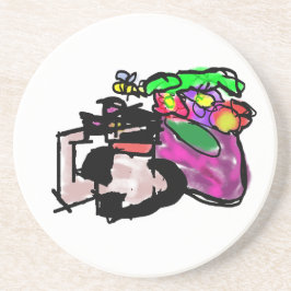 Katt och vårblommor  underlägg