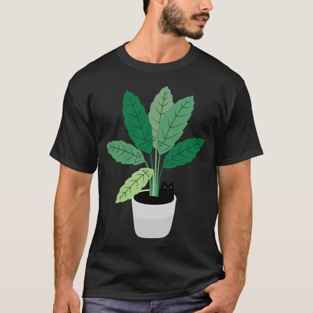 Katt och växt 28 t shirt (Framsida)