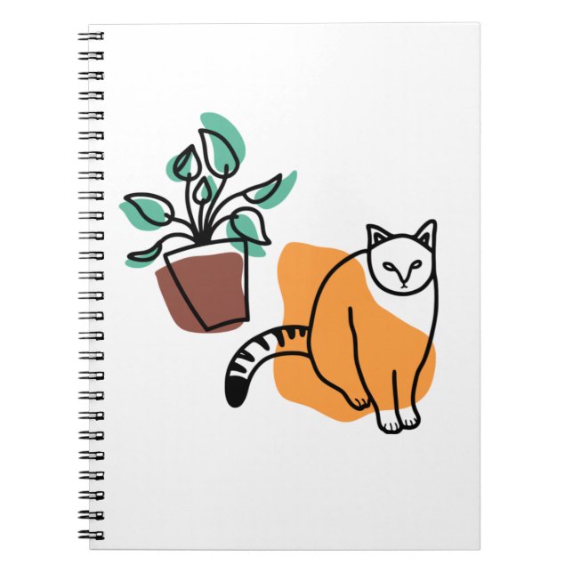 Katt och växter anteckningsbok (Framsidan)