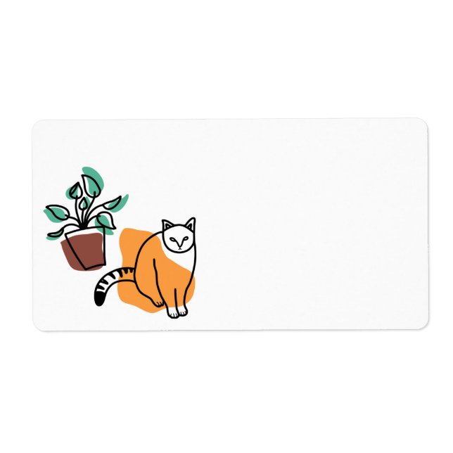 Katt och växter fraktsedel (Framsidan)